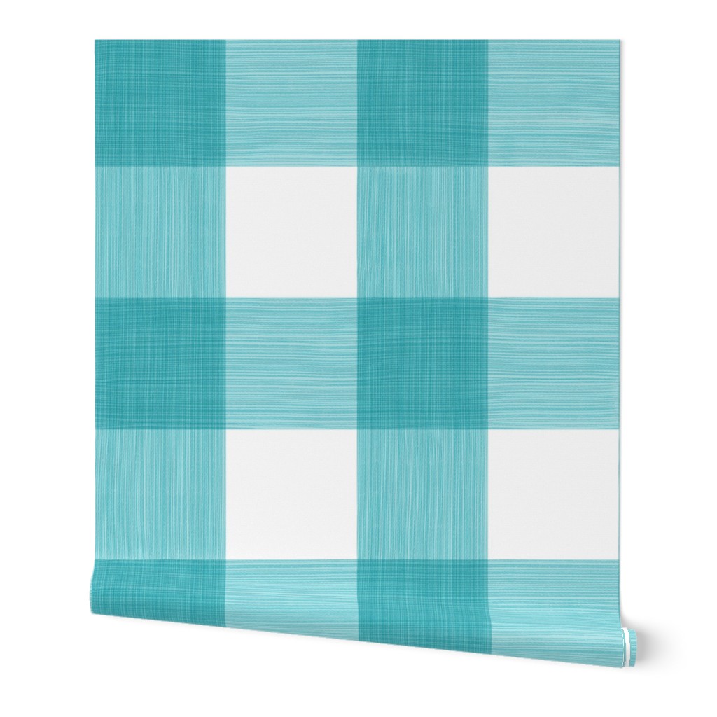 Turquoise 6" Buffalo Plaid 