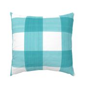 Turquoise 6" Buffalo Plaid 