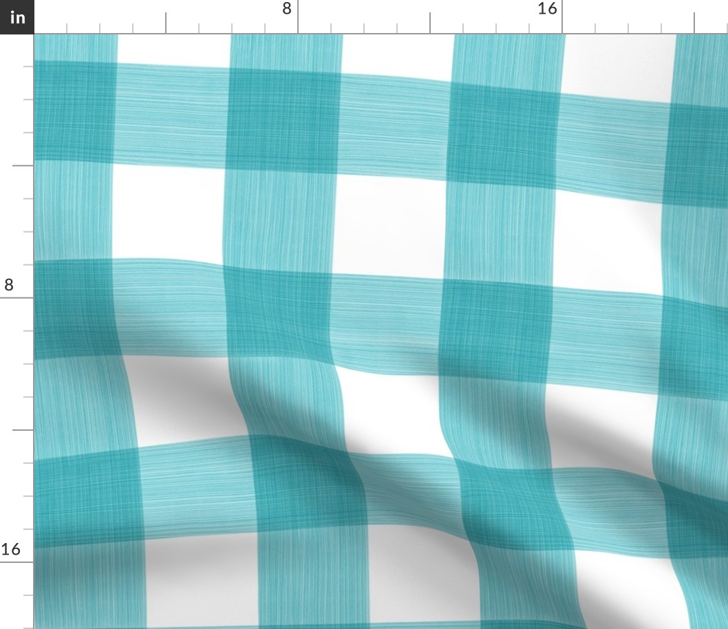 Turquoise 3" Buffalo Plaid