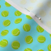 (small scale) tennis ball on light blue C18BS