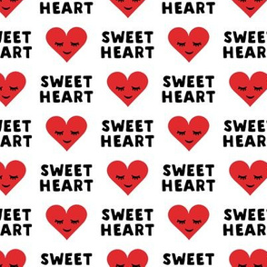 sweet heart - valentines- white