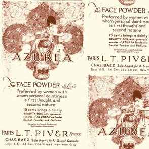 1918 Azurea Face Powder advertisement
