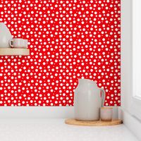 White Polka Dots on Red - SM