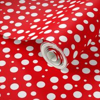 White Polka Dots on Red - SM