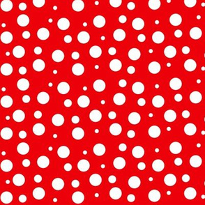 White Polka Dots on Red - SM