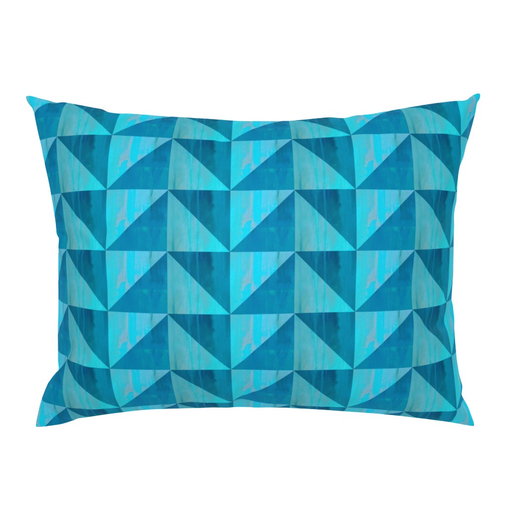 Blue triangle pattern