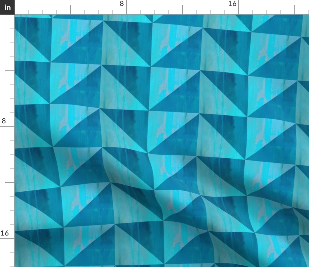 Blue triangle pattern