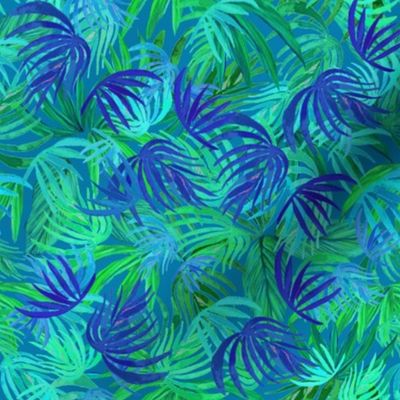 Palm leaf tropical vacation, watercolor neon 