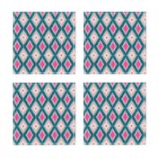 kilim pink and teal blue Moroccan