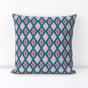 kilim pink and teal blue Moroccan