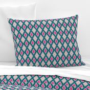 kilim pink and teal blue Moroccan