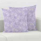 Cacti and Teacups Purple Textured Pattern