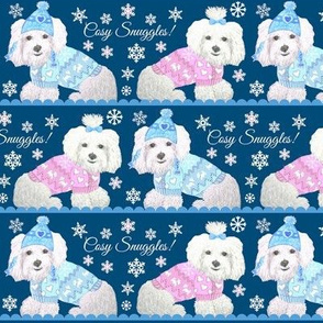 Christmas dogs , Maltese dogs in Fair isle  jumpers