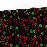 Black and Red Christmas Candy Cane