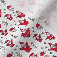 Origami decoration stars seasonal geometric december holiday and santa claus print design red black and white XS