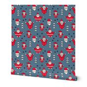 Origami decoration stars seasonal geometric december holiday and santa claus print design red black and blue XS