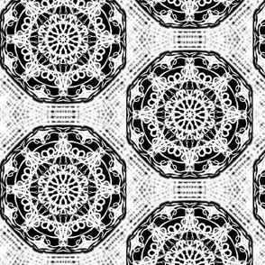 Loopy Lace Doilies on Cloth of Antique Net