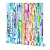 Watercolor Rainbow Paint Drips