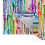 Watercolor Rainbow Paint Drips