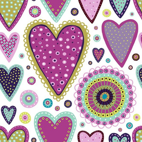 Colorful hearts