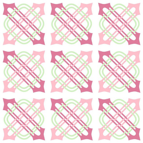 Merlins Knot Pinks Green White