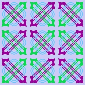 Merlins Knot Purple Green Blue