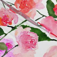 Hand Painted Watercolor Roses