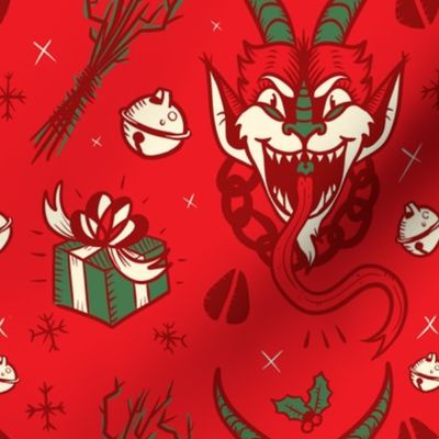 Large Krampus In Christmas Colors