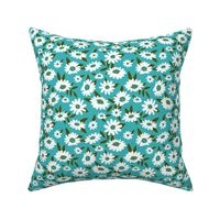 Retro Turquoise Daisy