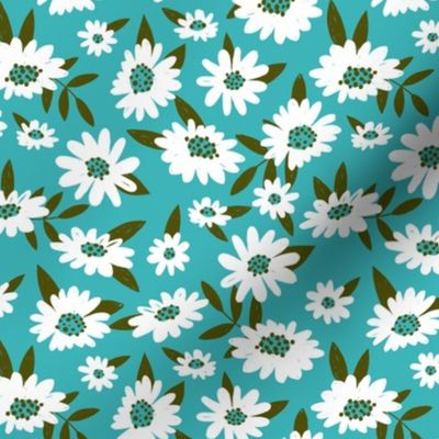 Retro Turquoise Daisy