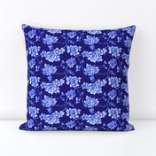 chinoiserie floral on navy small scale