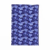 chinoiserie floral on navy small scale