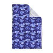 chinoiserie floral on navy small scale