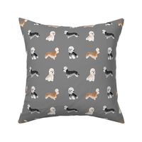 dandie dinmont terrier fabric - dandie dinmont dog fabric, cute dog fabric, dog  breed fabric, dog breed wallpaper, dandie dinmont gift wrap - grey