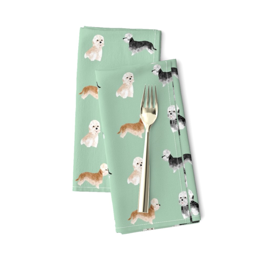 dandie dinmont terrier fabric - dandie dinmont dog fabric, cute dog fabric, dog  breed fabric, dog breed wallpaper, dandie dinmont gift wrap - green