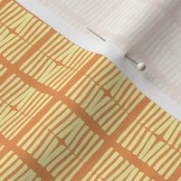 Pumpkin Stacked Stripes-Woodland Palette-Small Scale