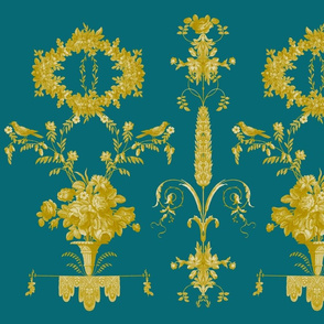 Rococo Garden gilded sarcelle