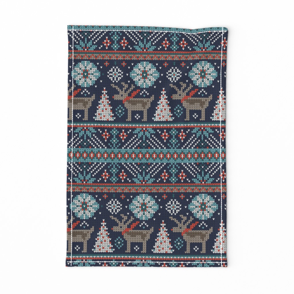 Festive Fair Isle - Navy Blue