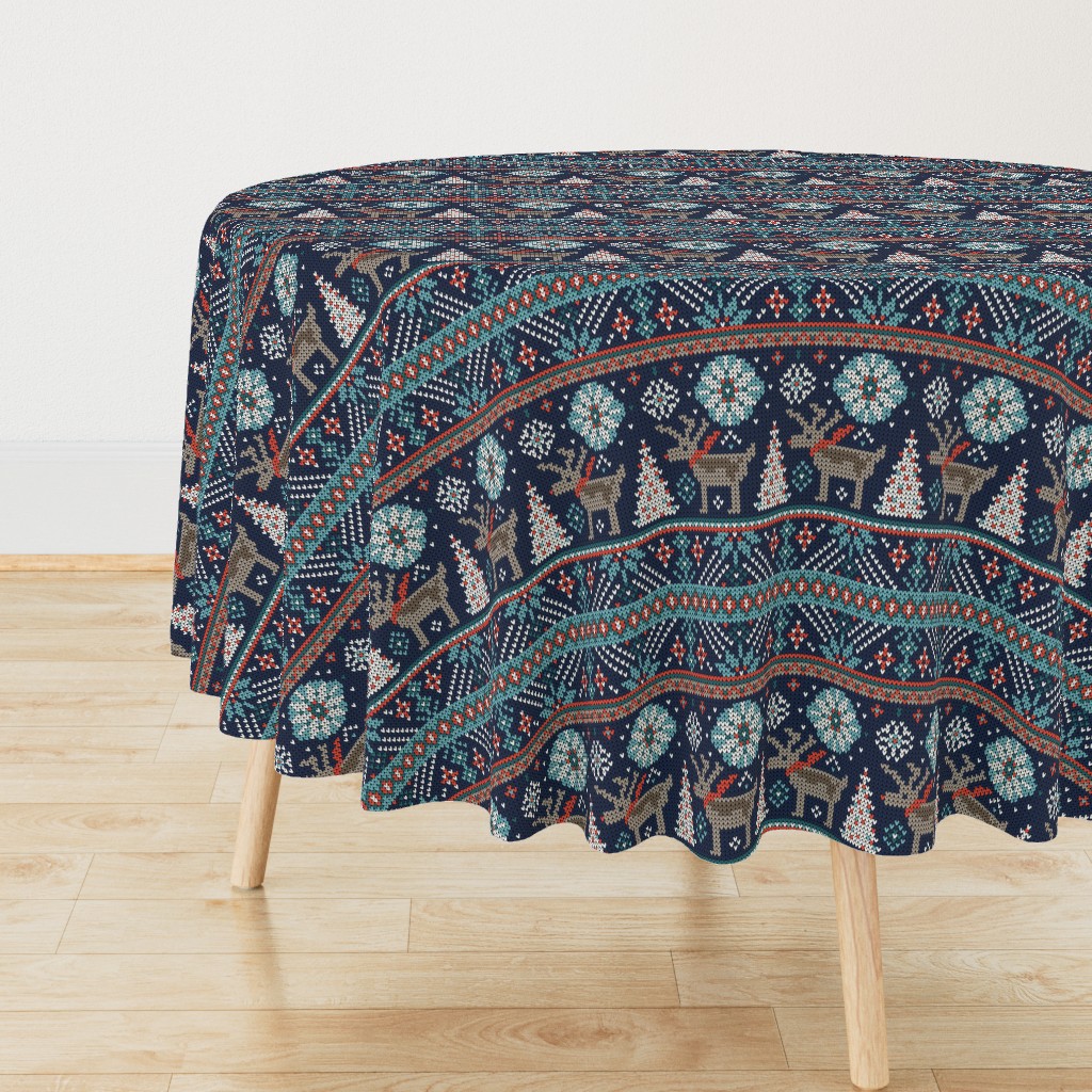 Festive Fair Isle - Navy Blue