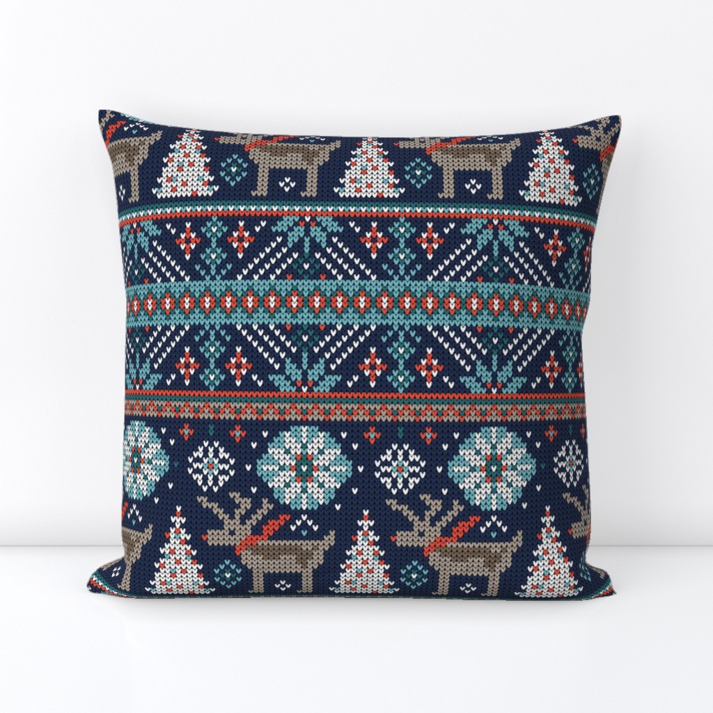 Festive Fair Isle - Navy Blue