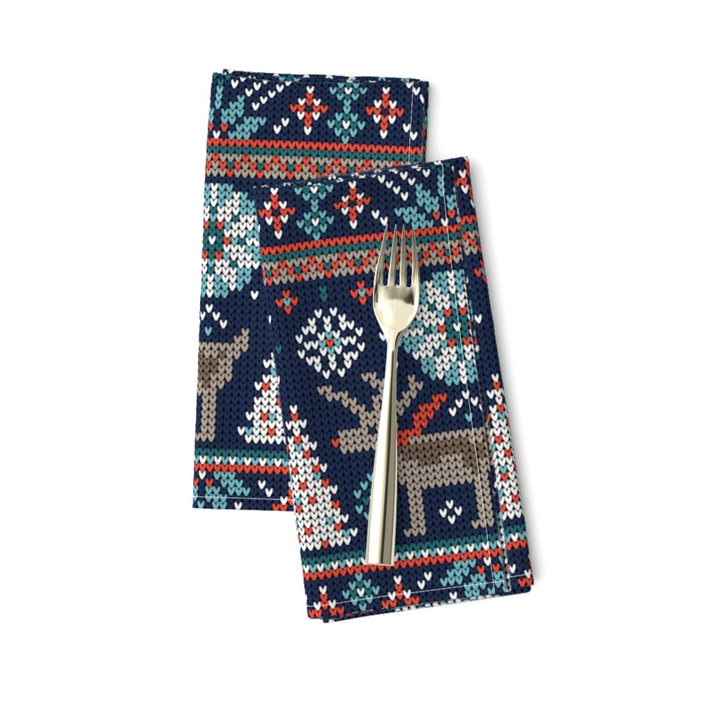 Festive Fair Isle - Navy Blue