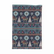 Festive Fair Isle - Navy Blue