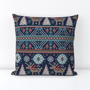 Festive Fair Isle - Navy Blue