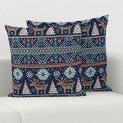 Festive Fair Isle - Navy Blue