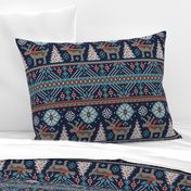 Festive Fair Isle - Navy Blue