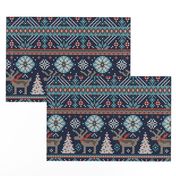 Festive Fair Isle - Navy Blue