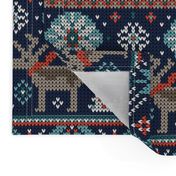 Festive Fair Isle - Navy Blue