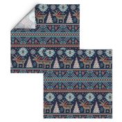 Festive Fair Isle - Navy Blue