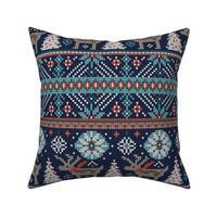 Festive Fair Isle - Navy Blue