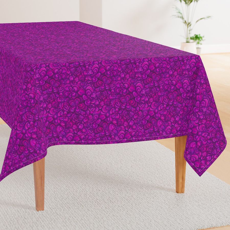 Painterly Floral Pink and Purple large scale